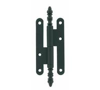 Paumelle à vase rustique - porte bois - fer noir - 140x55 mm - gauche QUESDEVILLE