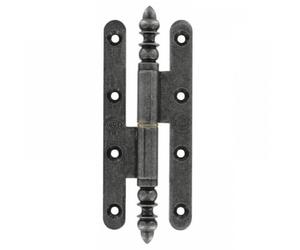 Paumelle à vase rustique - porte bois - fer patiné - 140x55 - gauche QUESDEVILLE