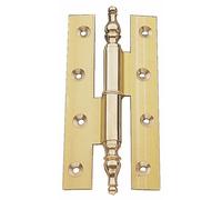 Paumelle à vases - porte bois - laiton poli - 140x55 mm - gauche A LENNE