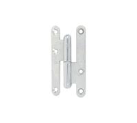 Paumelle droite bois LOUTRE SEDAN 140x70 mm bouts ronds zingué - - J530740