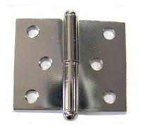 Paumelle de meuble acier nickelé 40 x 50 mm - droite - Lot de 2