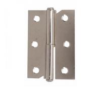 Paumelle de meuble en acier nickelé - 30 x 40 mm - main droite BRICOZOR