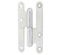 Paumelle de Paris bois bouts ronds - droite - H 80 mm - l : 40 mm - zingué