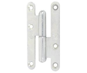Paumelle de Paris bois bouts ronds - droite - H 80 mm - l : 40 mm - zingué