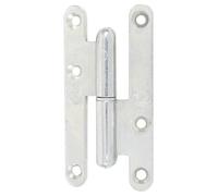Paumelle de Paris bois bouts ronds - droite - H 95 mm - l : 45 mm - zingué