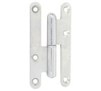 Paumelle de Paris bois bouts ronds - gauche - H 140 mm - l : 55 mm - zingué