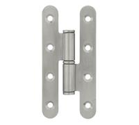 THIRARD - Paumelle de Paris pour Porte d'Entrée ou d'Intérieur - Inox - Droite - Facile à Installer - Fixation avec Trois ou Quatre Trous - 110 x 55 x 2.5 mm - Gris