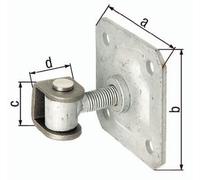 Paumelle de porte 100x100x42x30mm STA brut GAH
