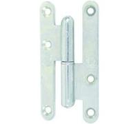 Paumelle droite bois LOUTRE SEDAN 80x40 mm bouts ronds zingué - JARDINIER MASSARD - J530080 Blanc G