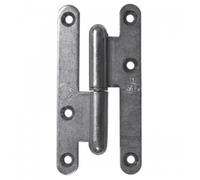 Paumelle en acier zingué - bouts ronds - porte bois - 140x70 - gauche TORBEL