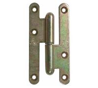 Paumelle en acier zingué - bouts ronds - porte bois - 80x40 - droite TORBEL