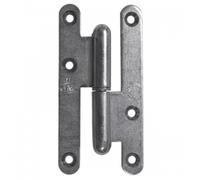 Paumelle en acier zingué - bouts ronds - porte bois - 80x45 - droite TORBEL