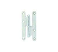 Paumelle en acier zingué - bouts ronds - porte bois - 80x45 - gauche TORBEL