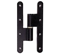 Paumelle époxy noir - menuiserie bois - bouts ronds - 140 x 70 - D FAURE