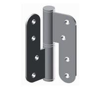 Paumelle huisserie bois pour charge lourde gauche bout rond 100x70mm - MONIN - 632090