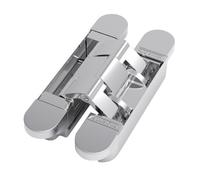 Paumelle invisible - menuiserie bois - H 140 mm - Chromé mat ARGENTA