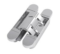 Paumelle invisible - menuiserie bois - H 140 mm - Chromé mat ARGENTA