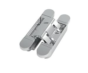 Paumelle invisible - menuiserie bois - H150mm - Chromé mat ARGENTA