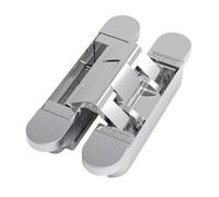 Paumelle invisible - menuiserie bois - H80mm - Chromé mat ARGENTA