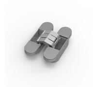 Paumelle invisible - portes lourdes - en aluminium - lot de 3 - Tyo -chromé mat ARGENTA
