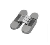 Paumelle invisible - portes lourdes - en aluminium - lot de 3 - Tyo -chromé mat ARGENTA
