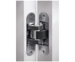 Paumelle invisible - portes lourdes - MEDIUM - 111 mm - chromé mat - par 3 ARGENTA