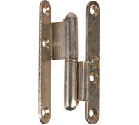 Paumelle lames à bouts ronds coudées zingué blanc - 140 mm - Droite - Jardinier massard