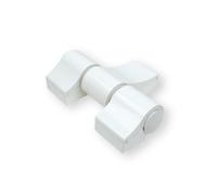 Paumelle Loir V arrangée pour les vis autotaradeux - blanc 9010 - FAPIM - 7013VI