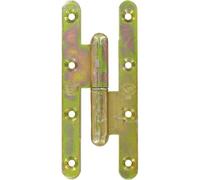 Paumelle menuiserie bois bouts ronds La loutre Sedan® Jardinier Massard - Droite - Hauteur 140 mm - Largeur 60 mm