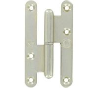 Paumelle menuiserie bois bouts ronds La loutre Sedan® Jardinier Massard - Gauche - Hauteur 110 mm - Largeur 60 mm