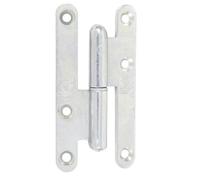 Paumelle de Paris bois bouts ronds - gauche - H 140 mm - l : 55 mm - zingué