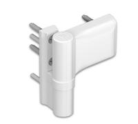 Paumelle menuiserie PVC - porte 80 kg - H15 à 20 mm - L20 mm - 24 pièces HAHN