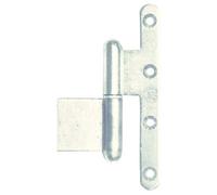 Paumelle mixte La Loutre Sedan 140x70mm zingué blanc bouts ronds gauche - - J534110