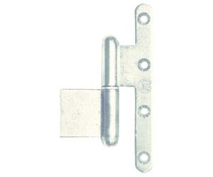 Paumelle mixte La Loutre Sedan 140x70mm zingué blanc bouts ronds gauche - - J534110
