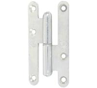 Paumelle Paris BT Rond 95x45 Droite Zingué Blanc NF - Acier - A Visser