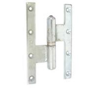 Paumelle picarde grand écartement bouts carrés zingué blanc 160 x 100 mm gauche TORBEL PGE161G1