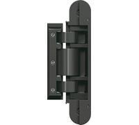Paumelle pour porte en verre TEG 310 2D 60 inox mat noir 60 kg invisible ESG 8/10 mm