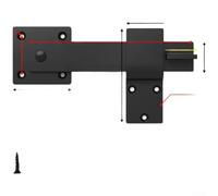 Paumelle pour t pour Portillon pour bois PVC Installation pour facile(1pc) | Acier épais, finition spray noire, résistance mécanique élevée, pour idéal pour portail lourd