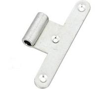 Paumelle universelle femelle réversible 110mm avec bouchon - BOURG - M-081131 Noir G