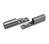 Paumelle universelle hauteur 50mm diamètre nœud 10mm laiton chromé brillant - BROS - PUB050S03