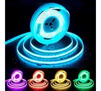 PAUTIX RGB Ruban LED COB 10M IP65 Étanche Changement Couleur LED RGB 24V Intensité Variable Multicolore Flexible Bande Lumineuse for Cuisine Interieur Maison(Adaptateur et Contrôleur non inclus)