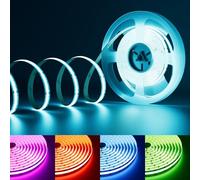 PAUTIX Ruban LED COB RGB 10m, 5760LED Couleur Changement à Intensité variable 24V, Bande Lumineuse Multicolore Flexible, pour TV, Chambre à Coucher, Fête,DIY (Alimentation et Contrôleur Non Inclus)