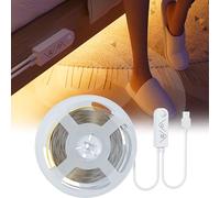 PAUTIX USB Bande LED COB avec Mouvement Détecteur 3m, 5V 2700K Blanc Chaud LED Ruban Lumineux CRI85+ Super Lumineux 960LED, Bande Lumineuse LED à Intensité Variable pour Cuisine, Miroir, Armoires
