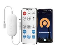 PAUTIX WiFi LED Contrôleur pour Monochromes Ruban LED, Fonctionne avec Alexa et Google, 14 Touches sans Fil Télécommande Variateur pour DC12-24V 3528/2835/5050/COB Bandes Lumineuses
