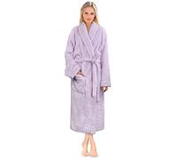 Pavilia Peignoir en polaire shaggy pour femme - Violet - small/medium