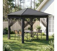 vidaXL, tonnelle sans parois latérales, 2,6 x 2,6 m, couleur crème et marron