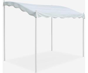 Pavillon 3x2 mètres Jardin Acier Café Hôtel Pergola Protection UV - Blanc