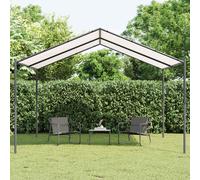 vidaXL Tente de jardin 4 x 4 x 2,6 m, blanche, en acier et polyester 180 g/m²