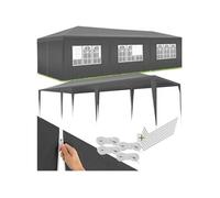 Tonnelle - TECTAKE - Pavillon MIRAMAS emboîtable, en polyéthylène et en acier 900 x 300 x 250 cm - Gris