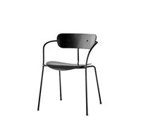Pavillon AV2 Chaise de Table à Manger M. Accoudoirs Noir Chêne/Noir